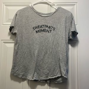 Used but good as new grey “sweaters moment” tee from old navy